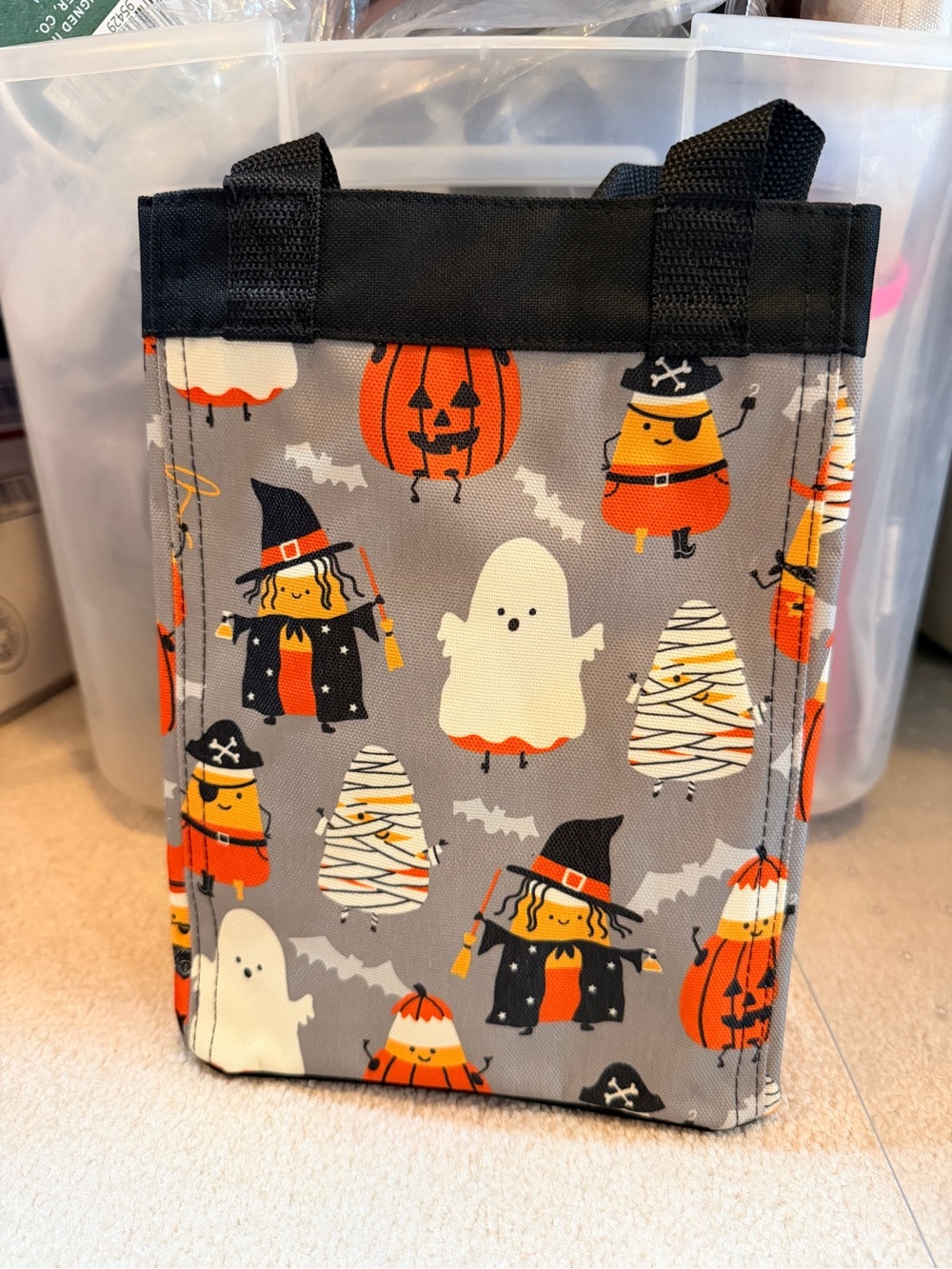 thirty-one Gray Halloween Candy Corn Cutie Tote - Picture 2 of 2